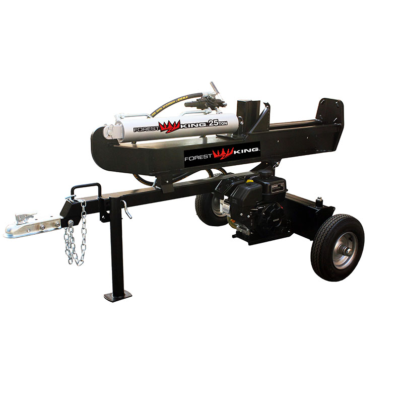 Gasoline log splitter with full length beam